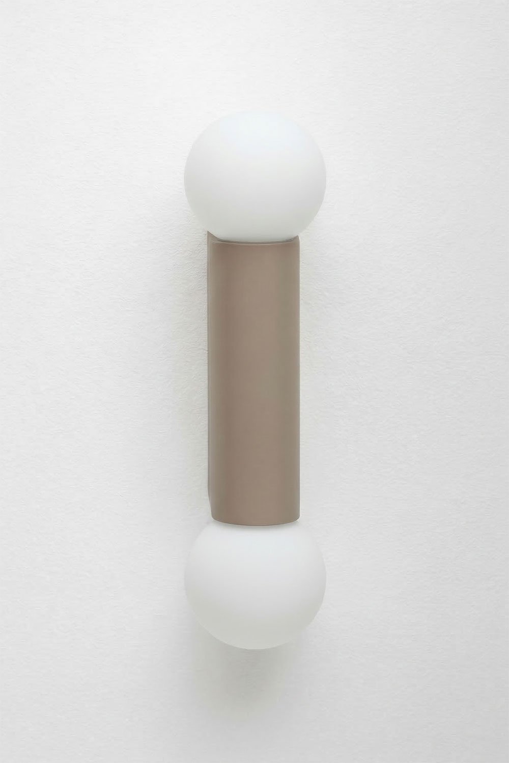 Wall sconce with 2 glass balls for outdoor use in aluminum Irvine, gallery image 3