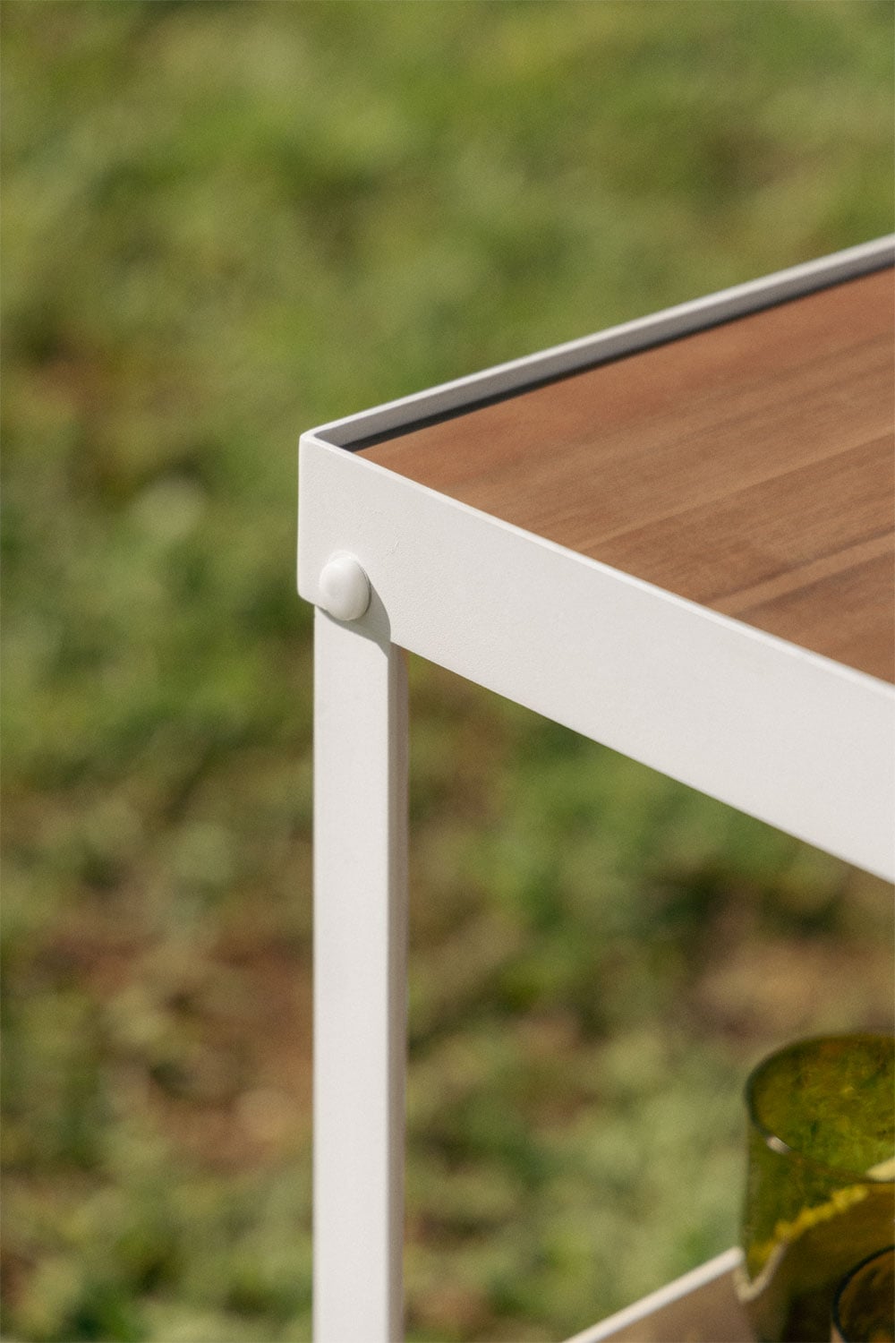 3-piece outdoor modular kitchen with sink and acacia wood storage Reggie, gallery image 2