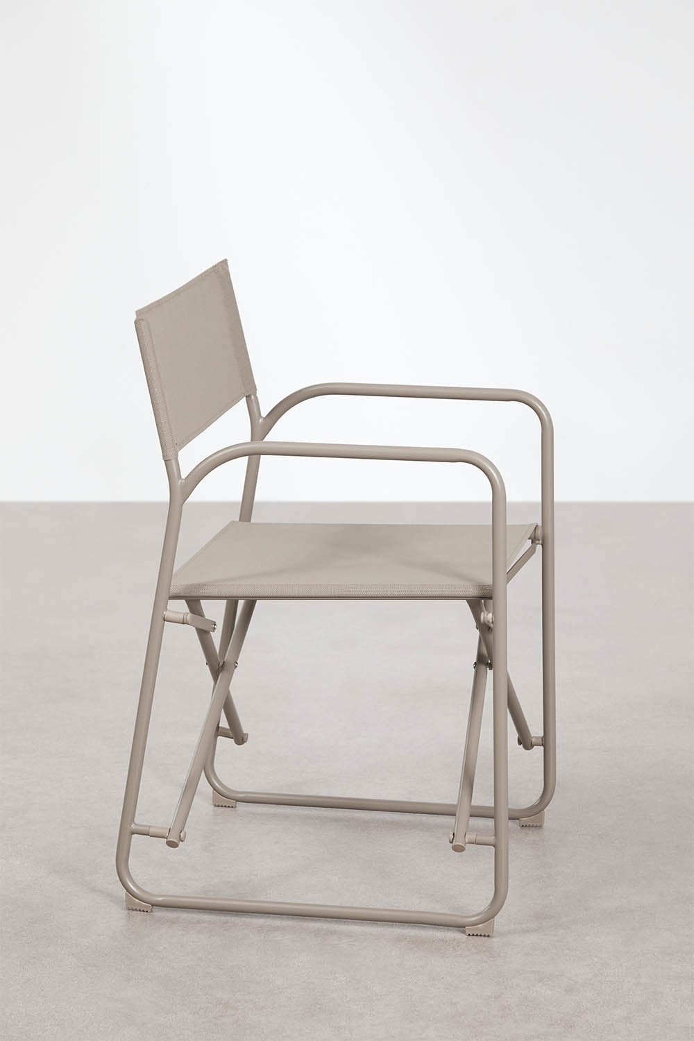 Rectangular table set 185x85 cm and 6 folding director chairs in Melida steel, gallery image 7