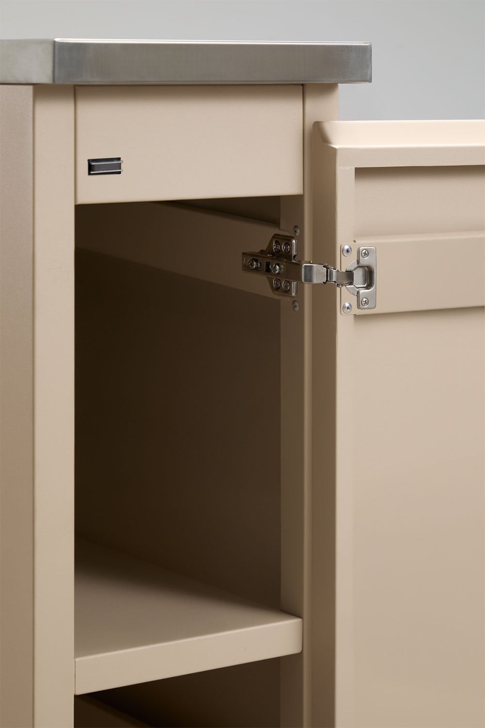 Outdoor modular kitchen storage unit in Rivana steel, gallery image 6