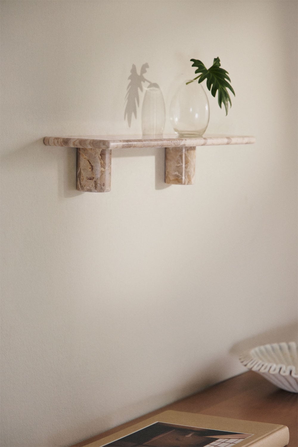 Uganda marble 60x15 wall shelf, gallery image 1