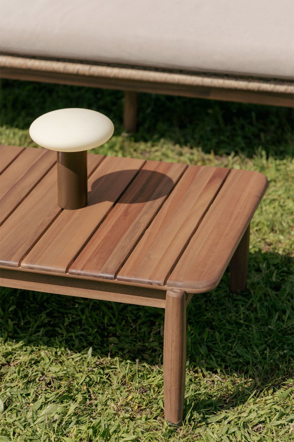 Rectangular 110x60 cm Acacia Wood Ribeira Garden Coffee Table, gallery image 2