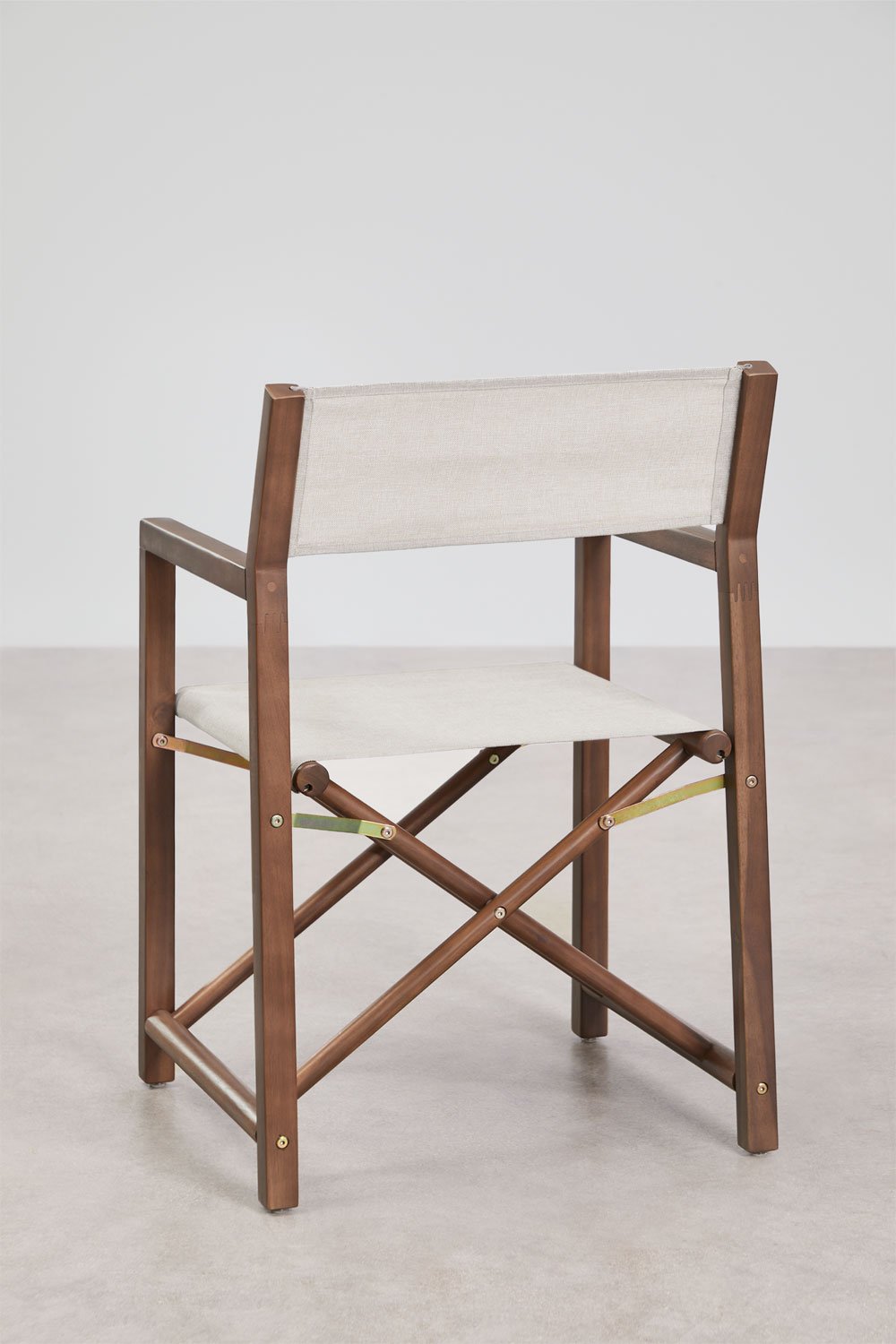 Folding garden director's chair in Rondonia acacia wood, gallery image 3