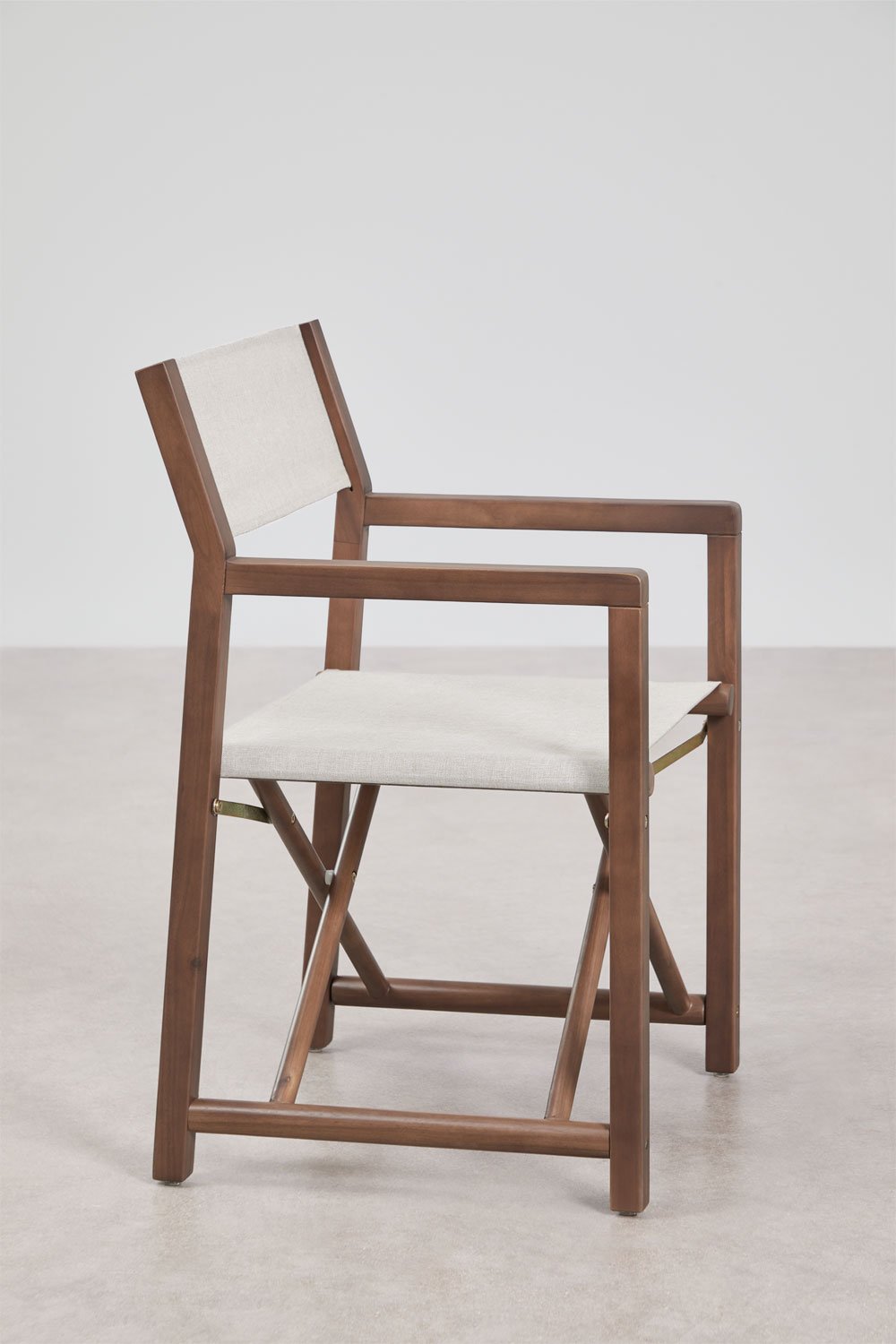 Pack of 4 folding director garden chairs in Rondonia acacia wood, gallery image 2