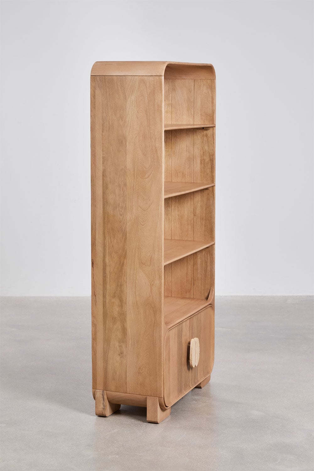 Kivalina shelf ↑190 cm in mango wood and travertine, gallery image 5
