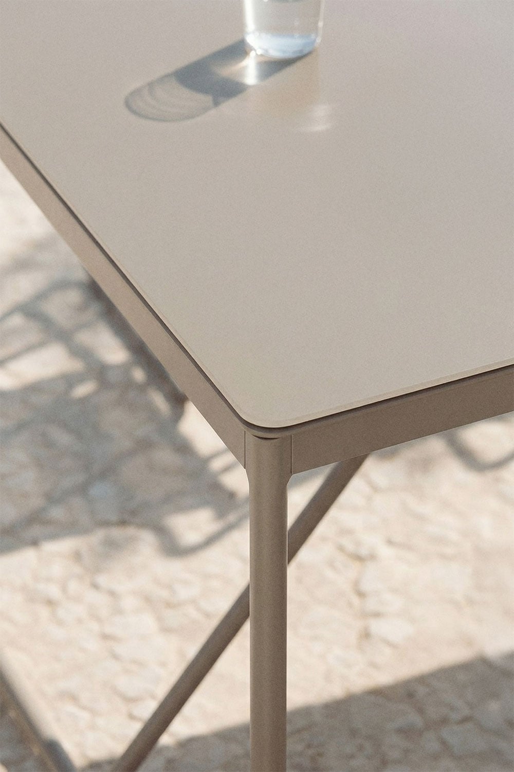 Rectangular garden table 185x85 cm in Melida steel, gallery image 2