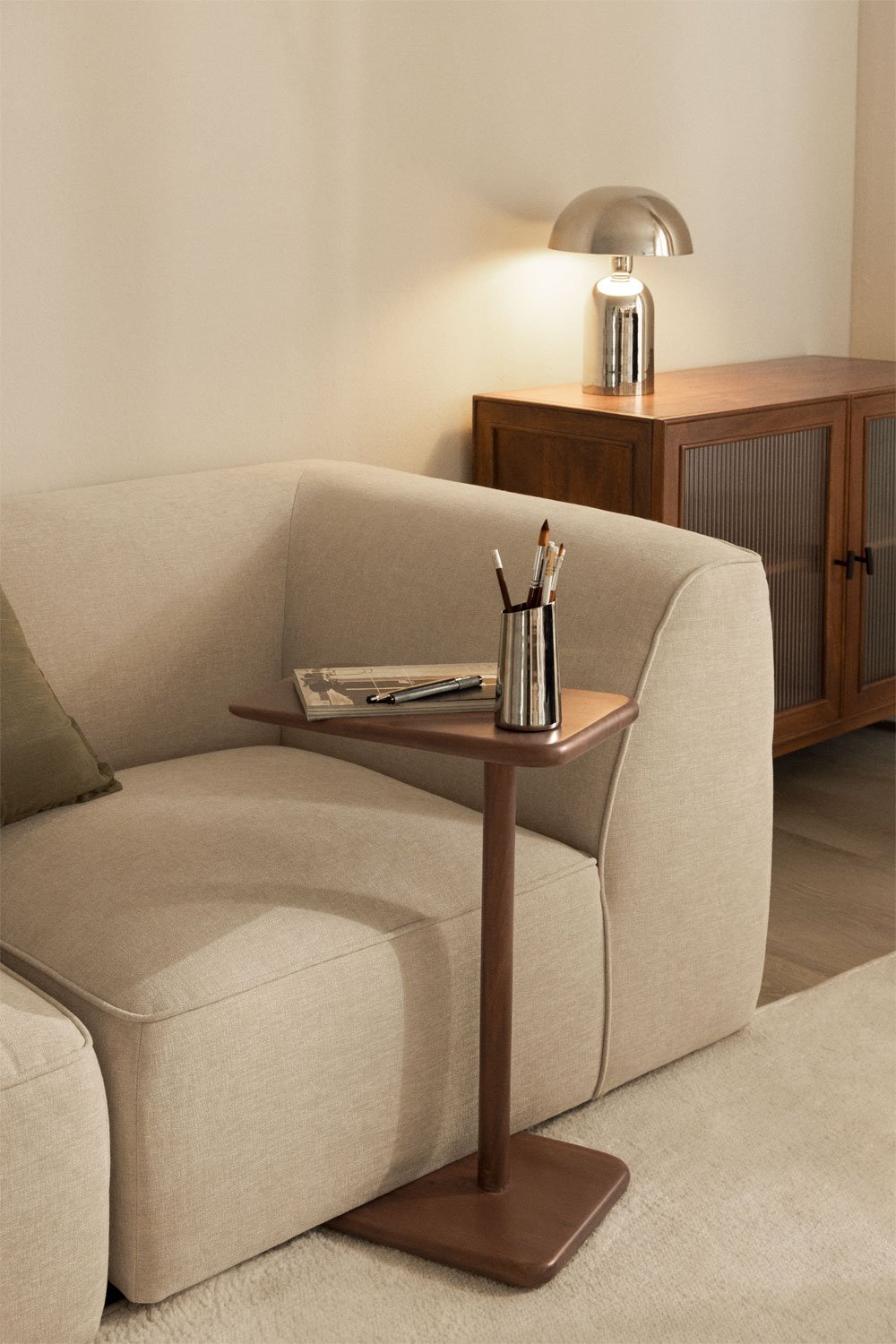 Tinsley rectangular side table 40x25 cm in wood, gallery image 1