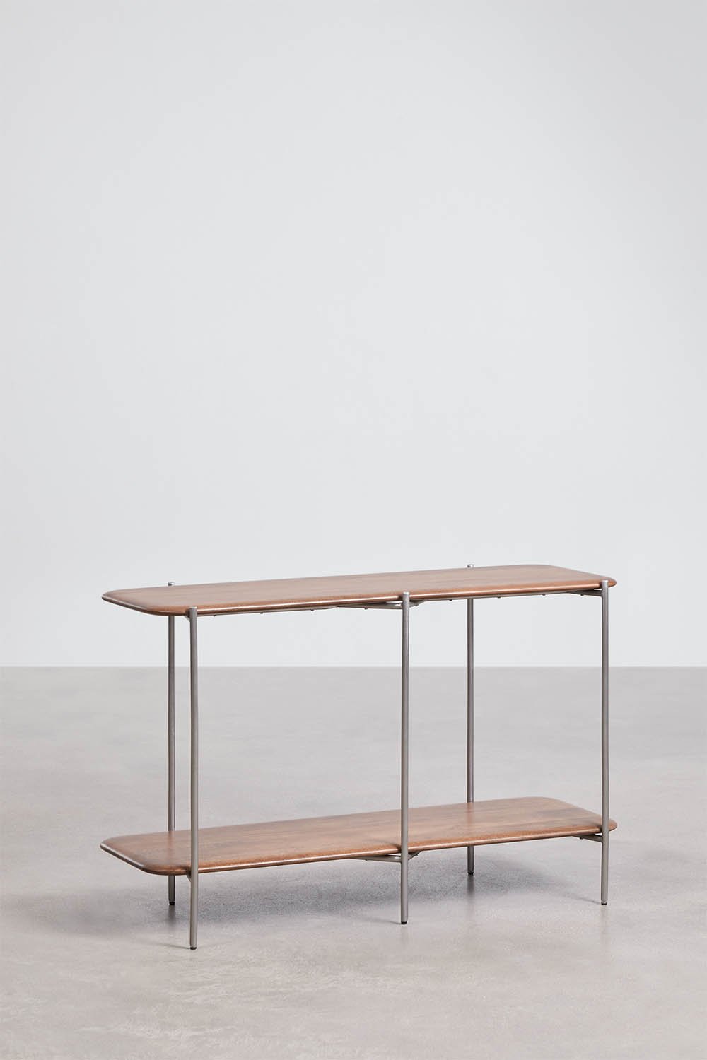 Vimara 120x40 cm entryway console in mango wood and stainless steel, gallery image 5