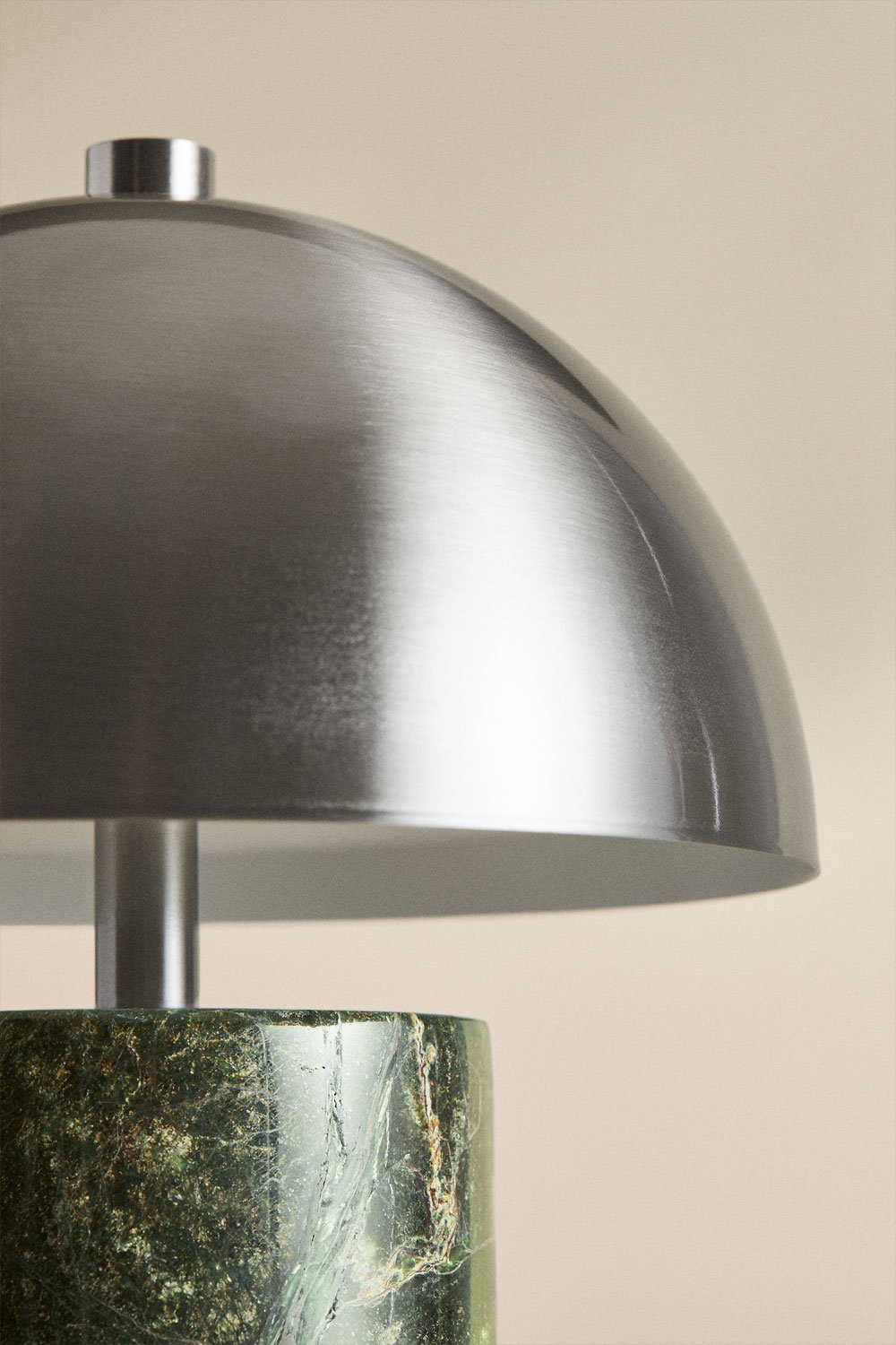 Wireless LED outdoor table lamp in iron and natural stone Nicolas, gallery image 6