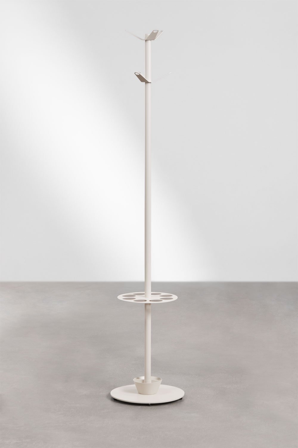 Ercilia iron standing coat rack with umbrella stand, gallery image 1