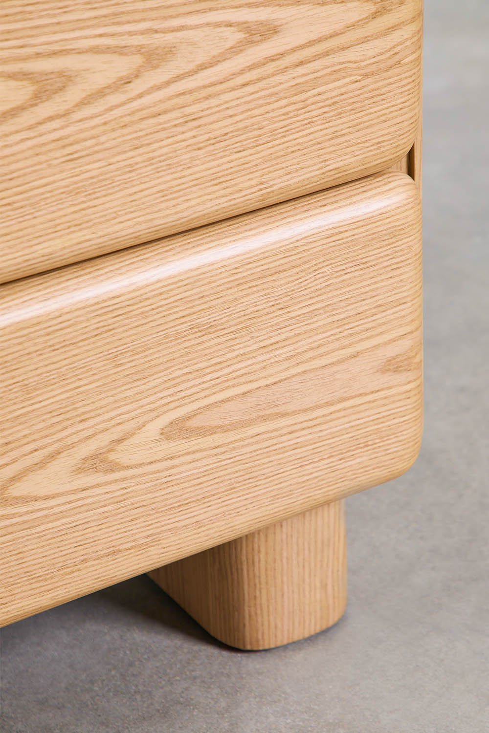 Rectangular bedside table with two MDF drawers Sheila, gallery image 5