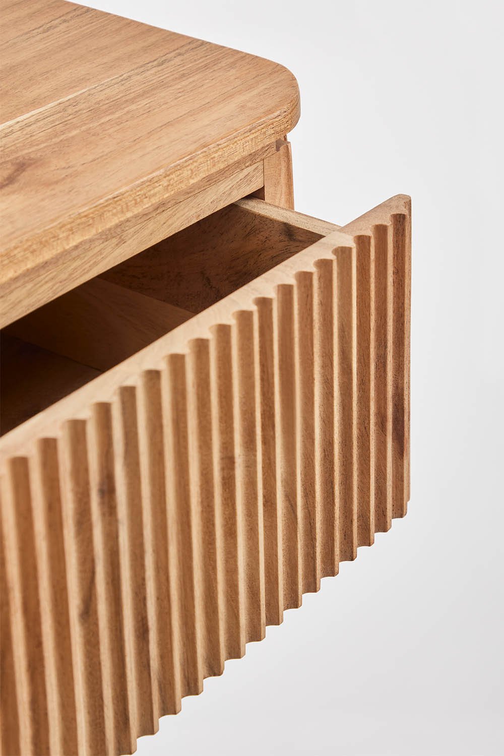 Biljandi 80x30 cm Acacia Wood Wall Entryway Console, gallery image 3