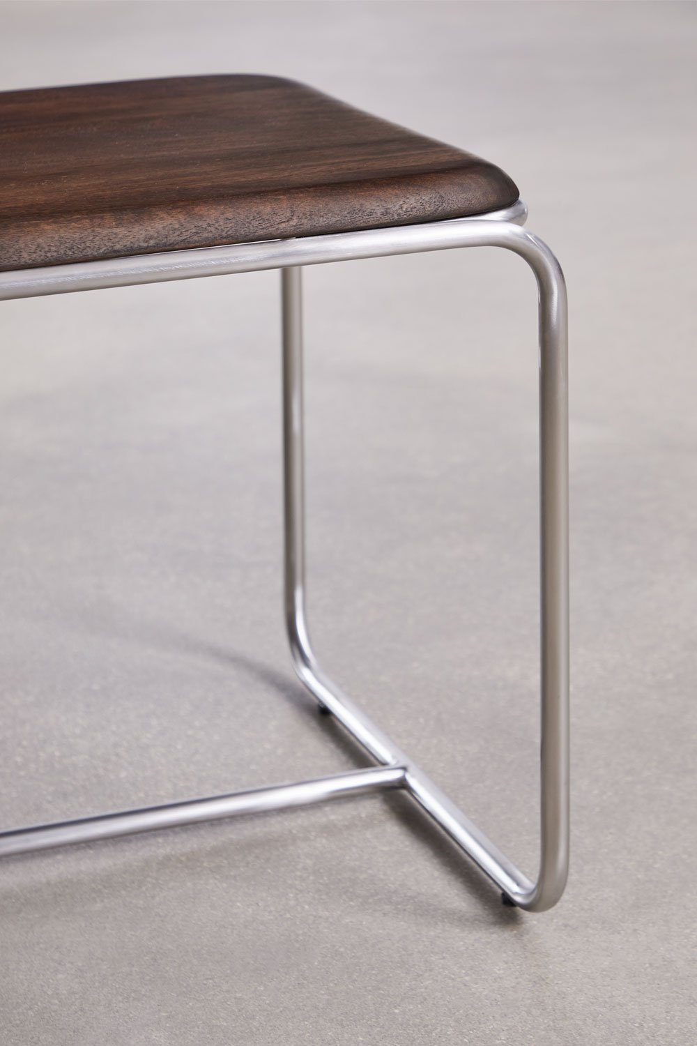 160 cm bench in acacia wood and stainless steel Altrex, gallery image 3