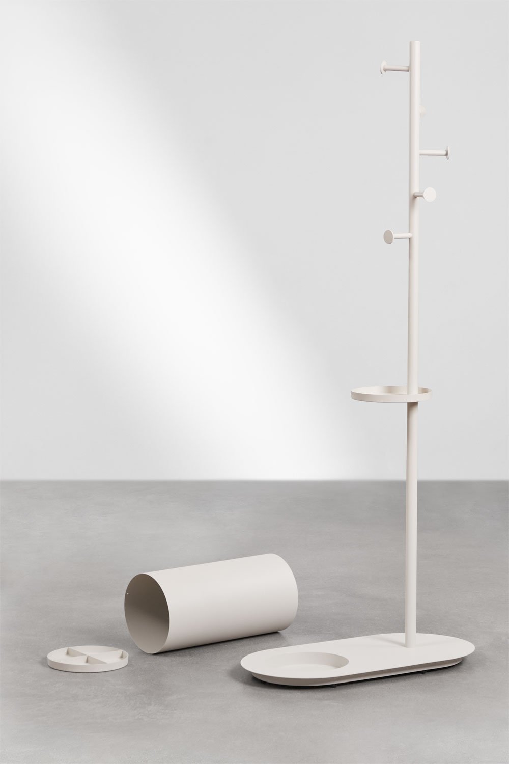 Isalune iron standing coat rack with umbrella stand, gallery image 5