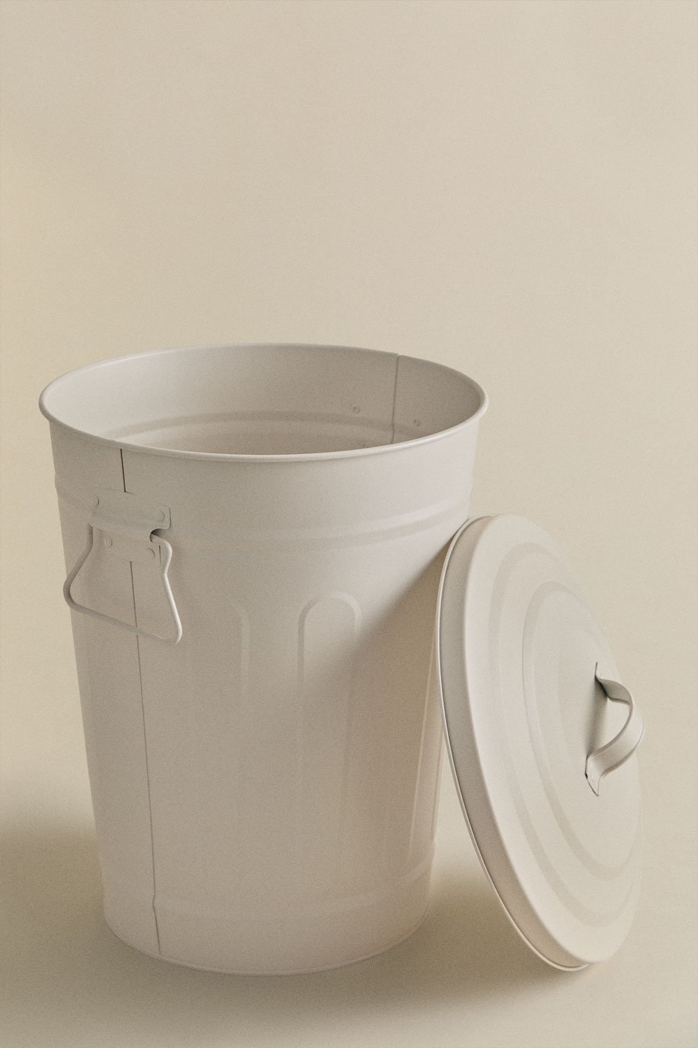 Trash can with lid in galvanized steel Susi, gallery image 4