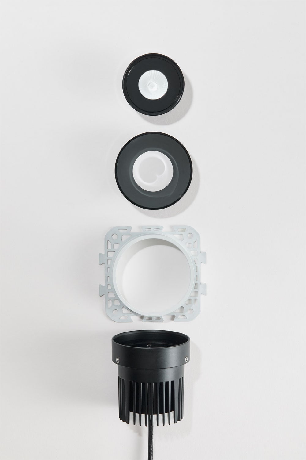 Pack of 3 recessed LED downlights, frameless, round, Ø6.8 cm, in aluminum Luisiana, imagen de galeria 9