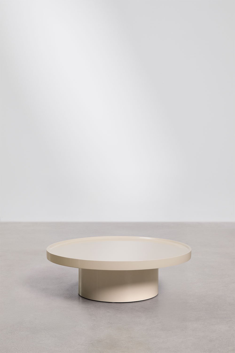 Round coffee table in MDF Cirela, gallery image 1