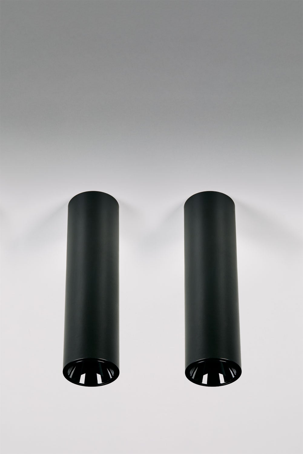 Pack of 2 round surface-mounted LED ceiling lights Ø4 cm in aluminum Luisiana, imagen de galeria 1