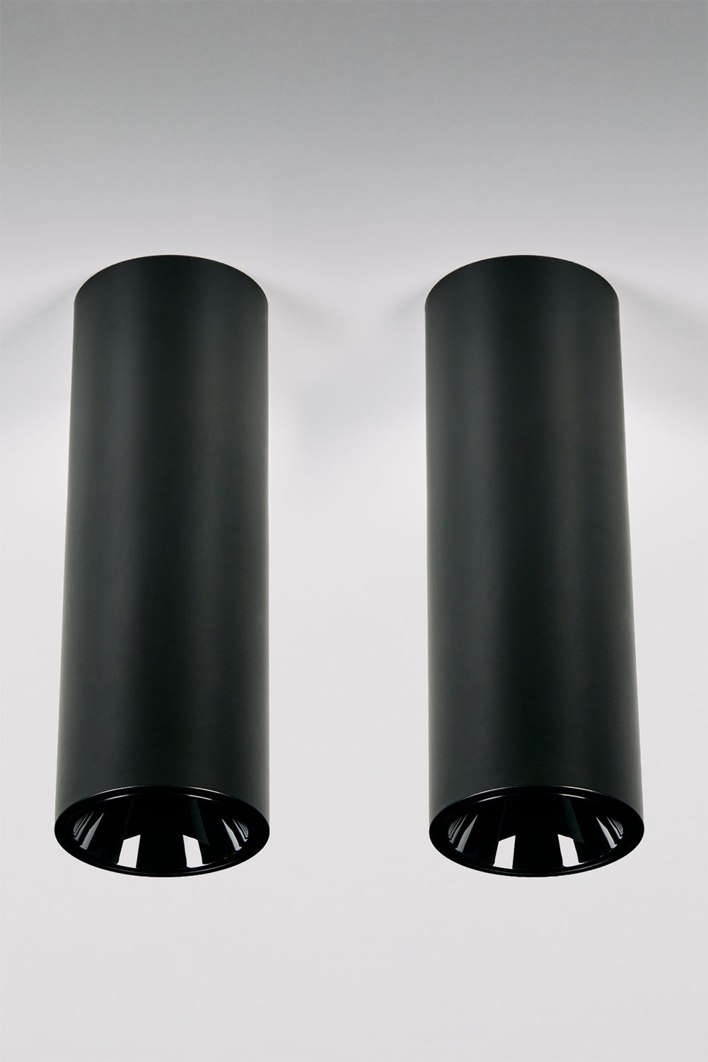 Pack of 2 round surface-mounted LED ceiling lights Ø7.2 cm in aluminum Luisiana, imagen de galeria 1