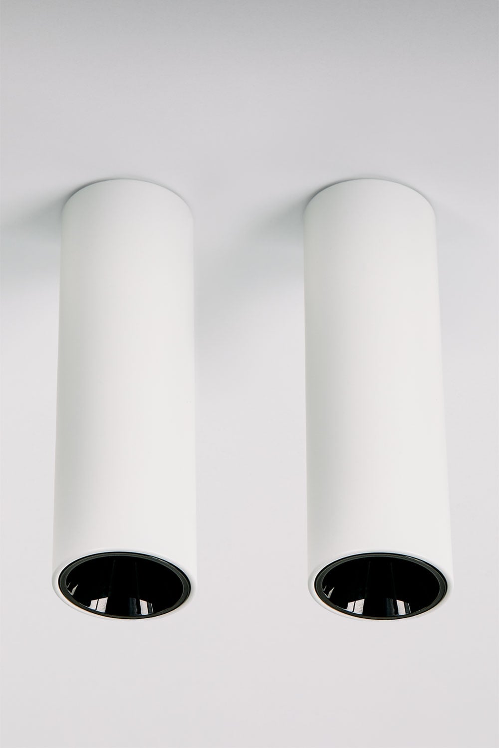 Pack of 2 round surface-mounted LED ceiling lights Ø7.2 cm in aluminum Luisiana, imagen de galeria 1