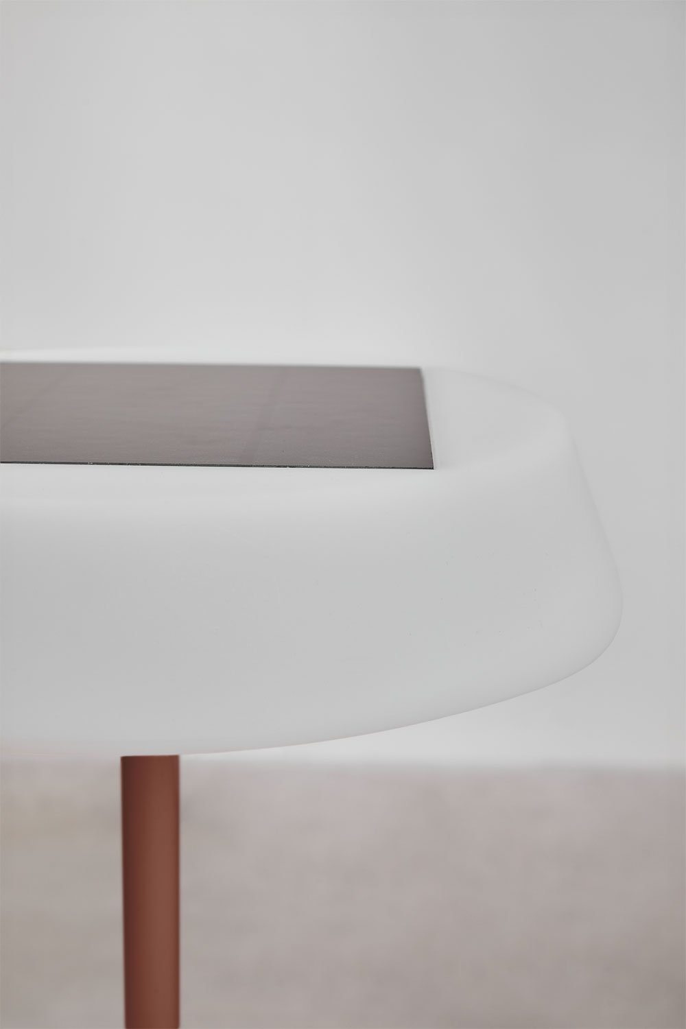 Ulenia wireless LED solar floor lamp for outdoor use in polyethylene and iron, gallery image 4