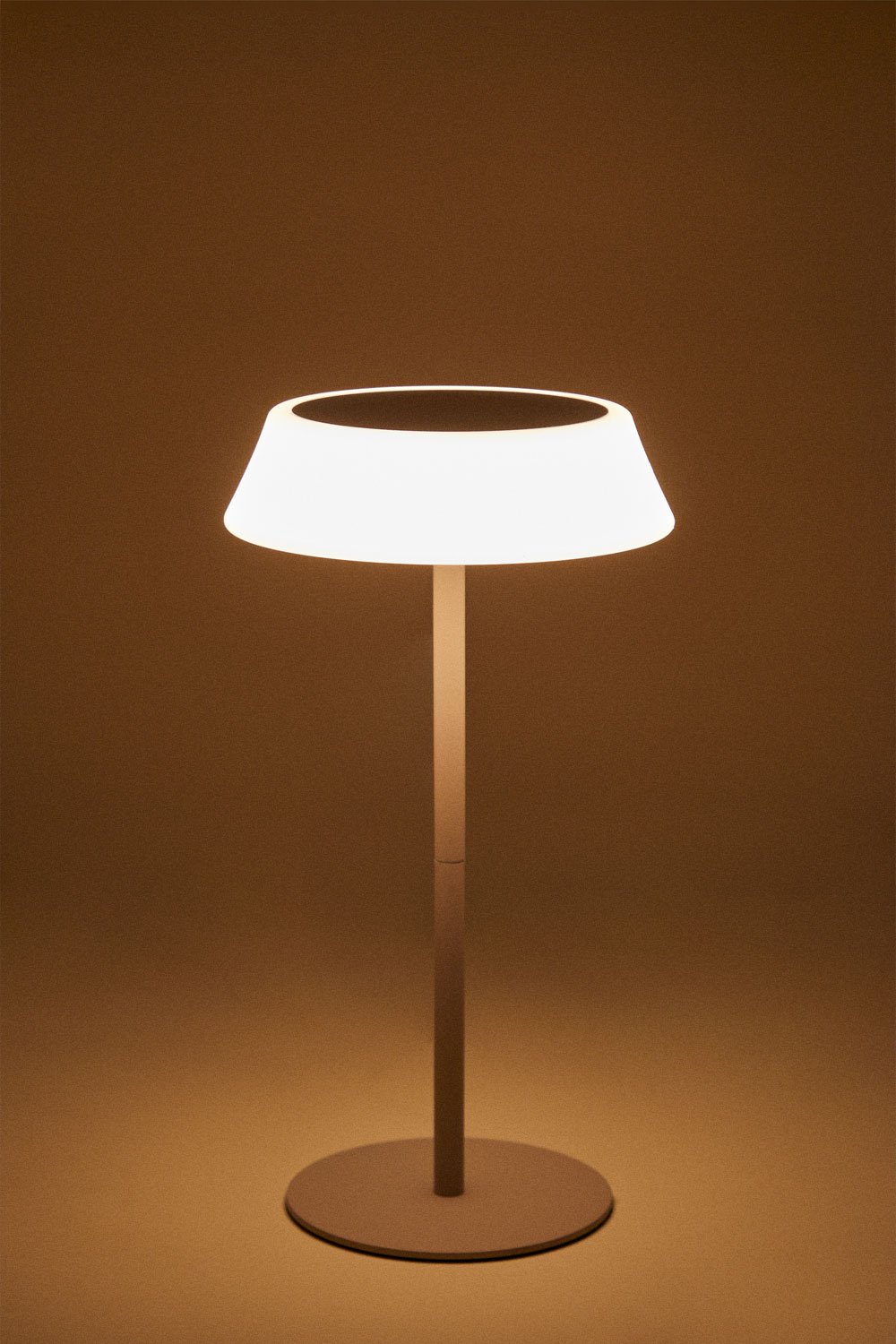 Ulenia wireless LED solar outdoor table lamp in polyethylene and iron, gallery image 4