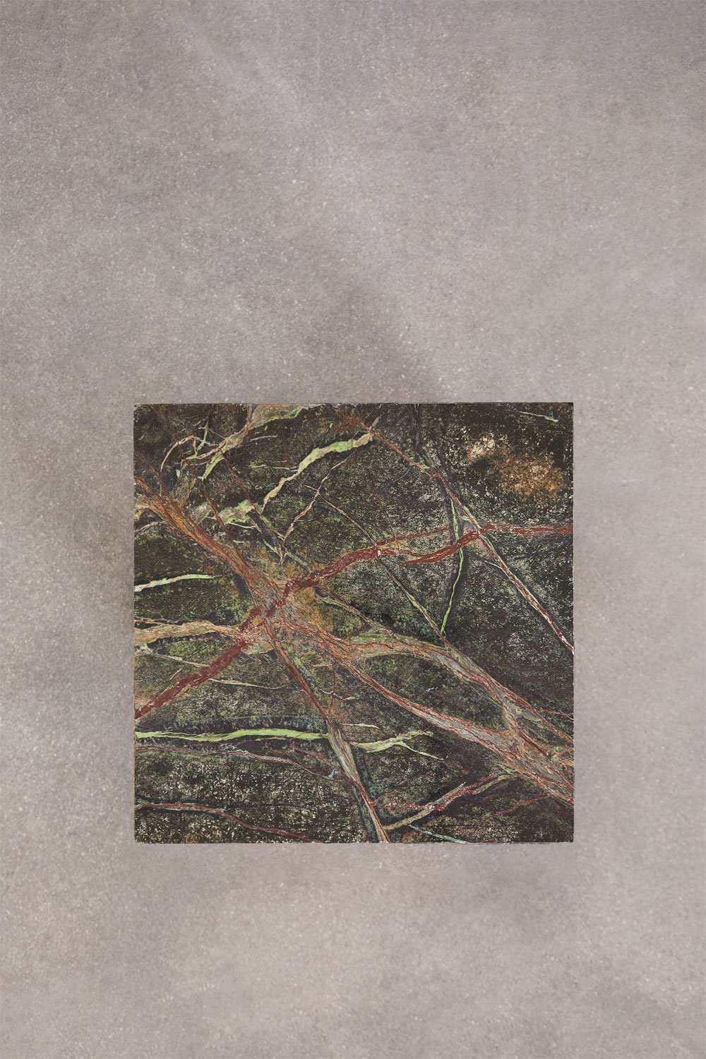 Square side table 35x35 cm in natural Aluret stone, gallery image 6