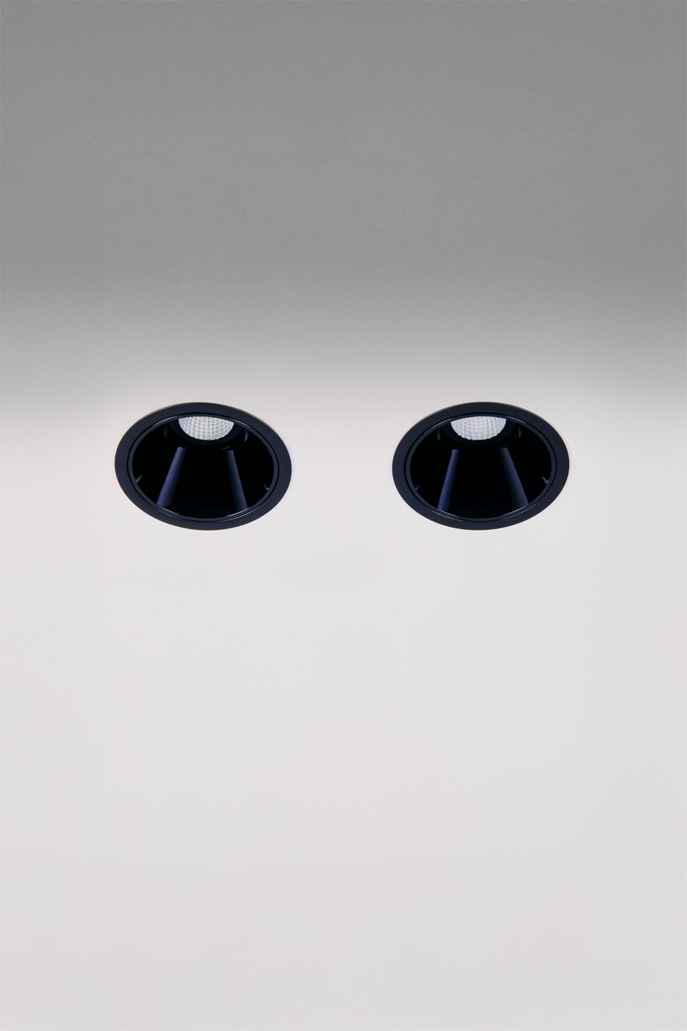 Pack of 2 recessed LED downlights with round Ø5 cm frames in Luisiana aluminum, imagen de galeria 1