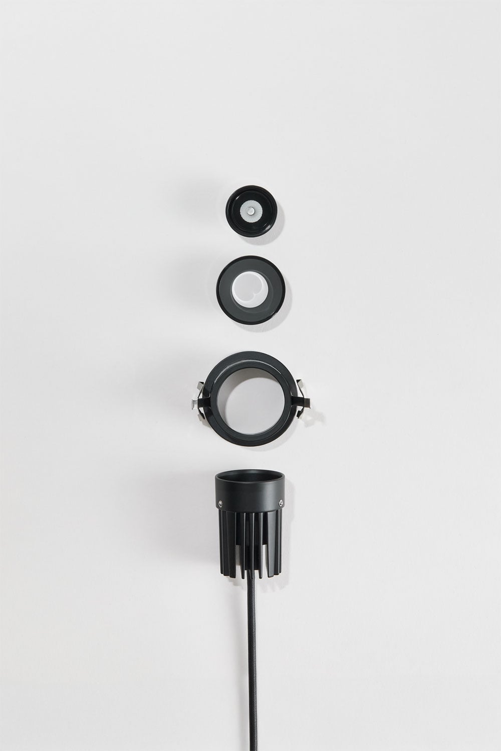 Pack of 2 recessed LED downlights with round Ø5 cm frames in Luisiana aluminum, imagen de galeria 6