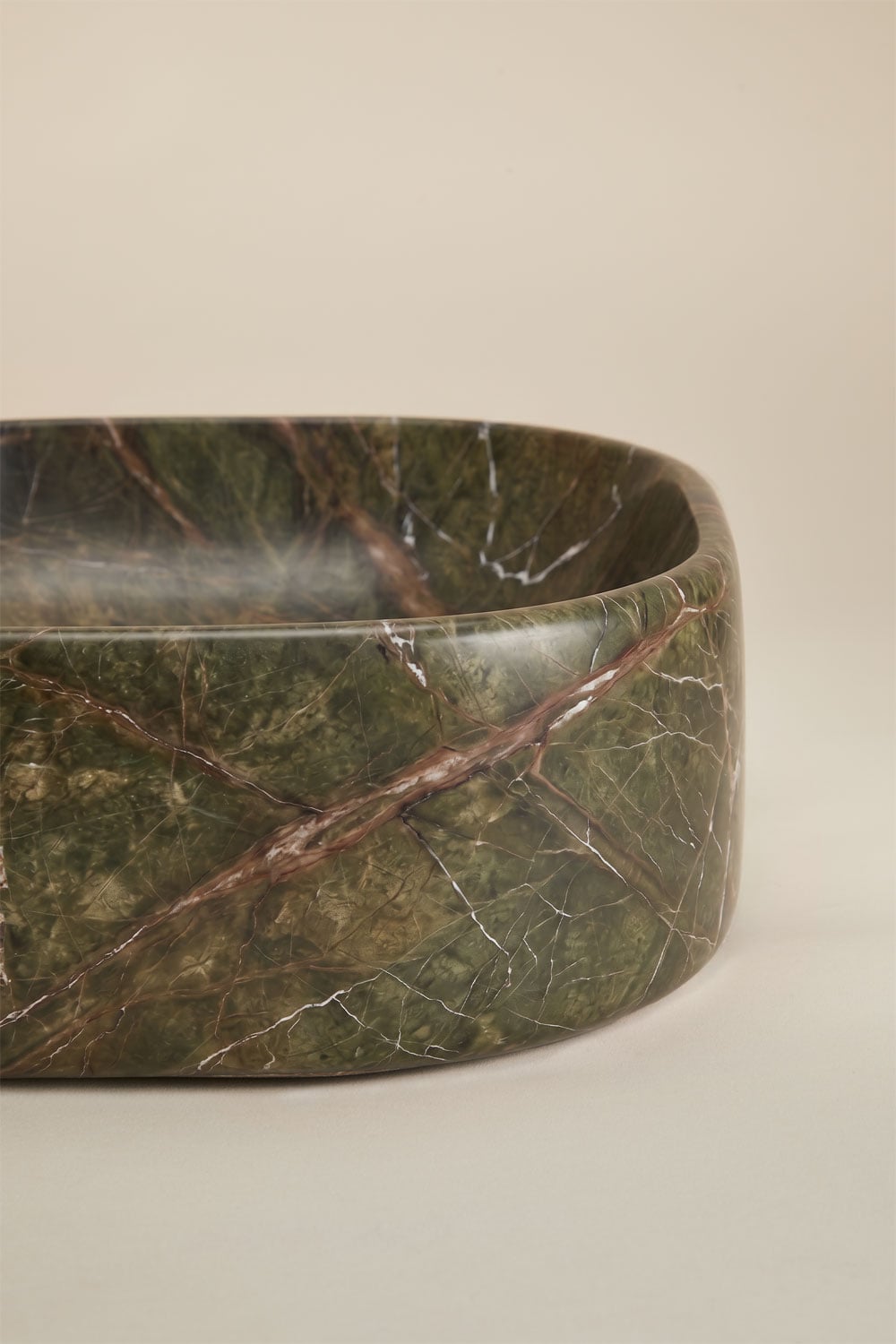 Square washbasin 40x40 cm in Francesca marble, gallery image 3