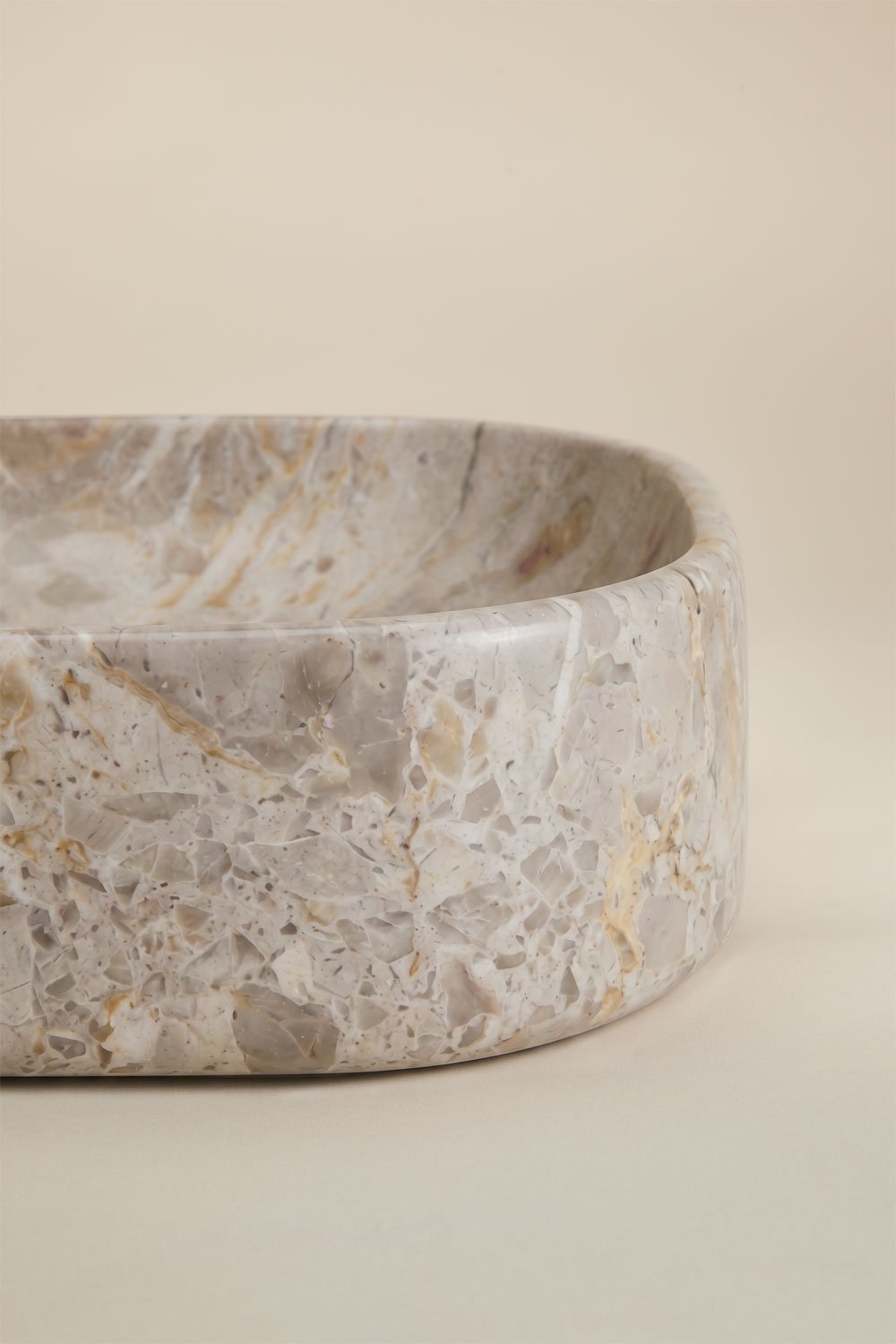 Square washbasin 40x40 cm in Francesca marble, gallery image 3