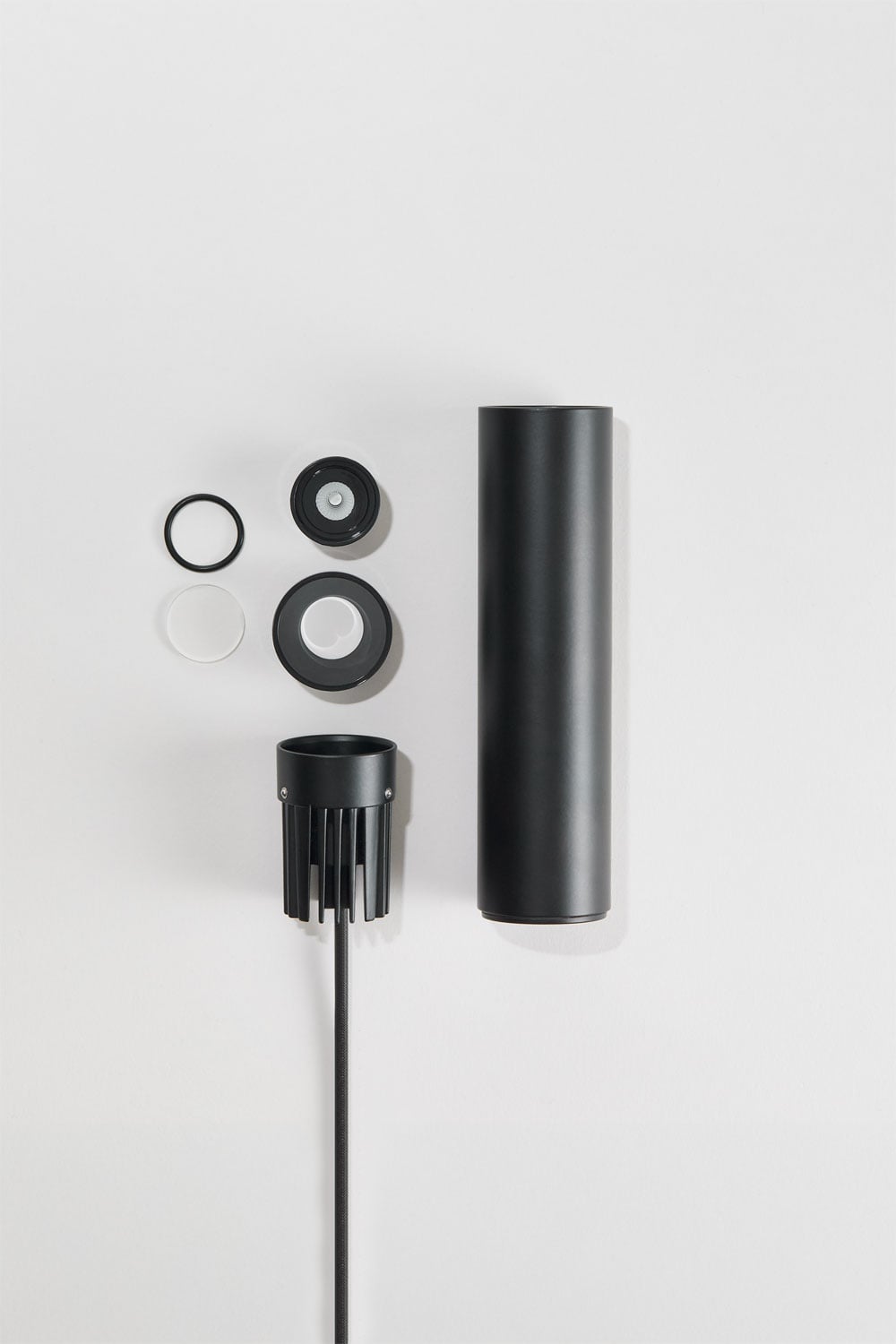 Pack of 4 round surface-mounted LED ceiling lights Ø4 cm for outdoor use in aluminum Luisiana, imagen de galeria 7