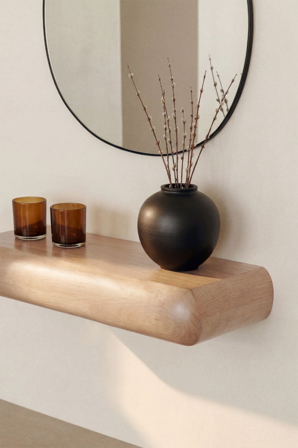 Carmen wooden wall-mounted hallway console, gallery image 2