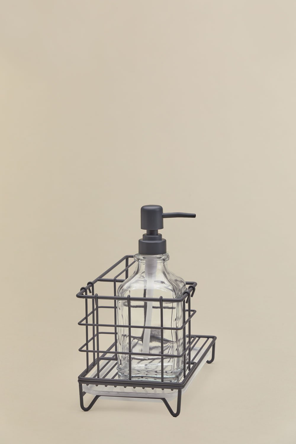 Darcei kitchen soap dispenser in iron and glass, gallery image 4