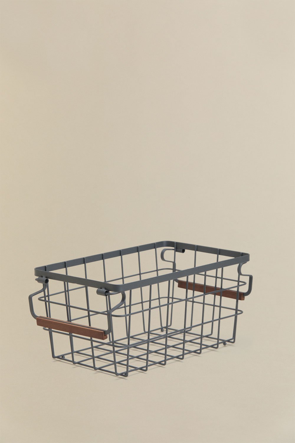 Ainela iron and rubberwood storage basket, gallery image 3