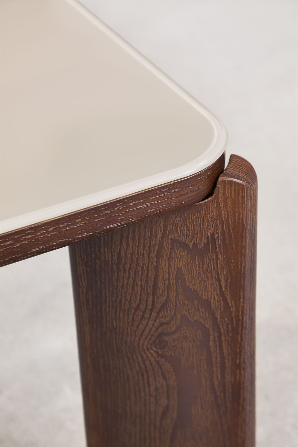 Nilea square coffee table 80x80 cm in tempered glass and MDF, gallery image 3
