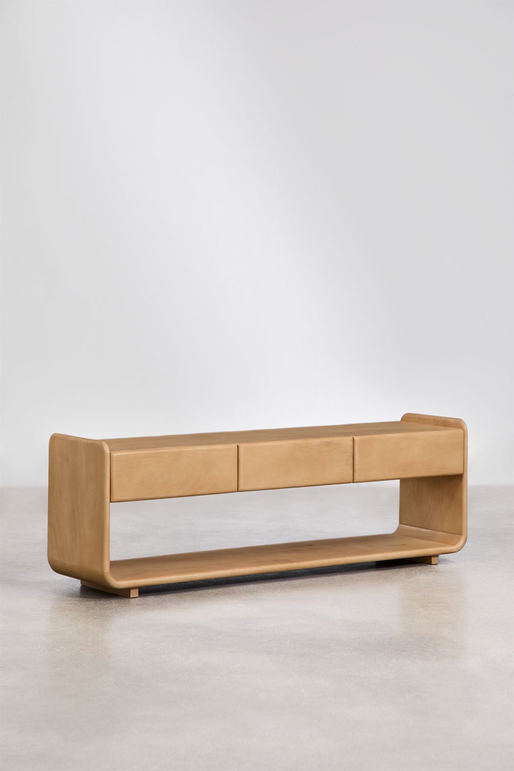 TV Stand 140x40 cm in mango wood Tinsley, gallery image 1