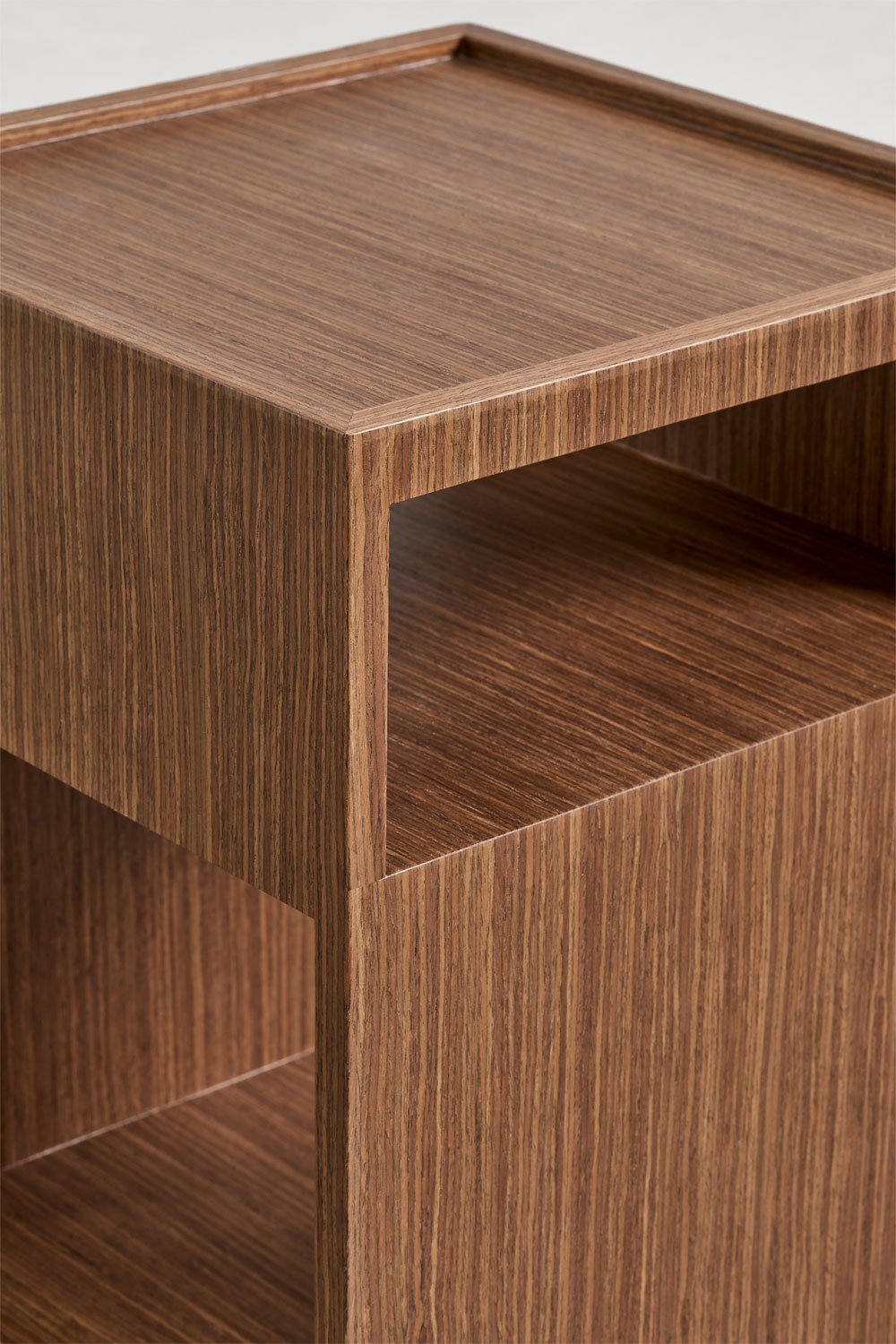 Square bedside table 35x35 cm in MDF and Brisbane veneer, gallery image 3