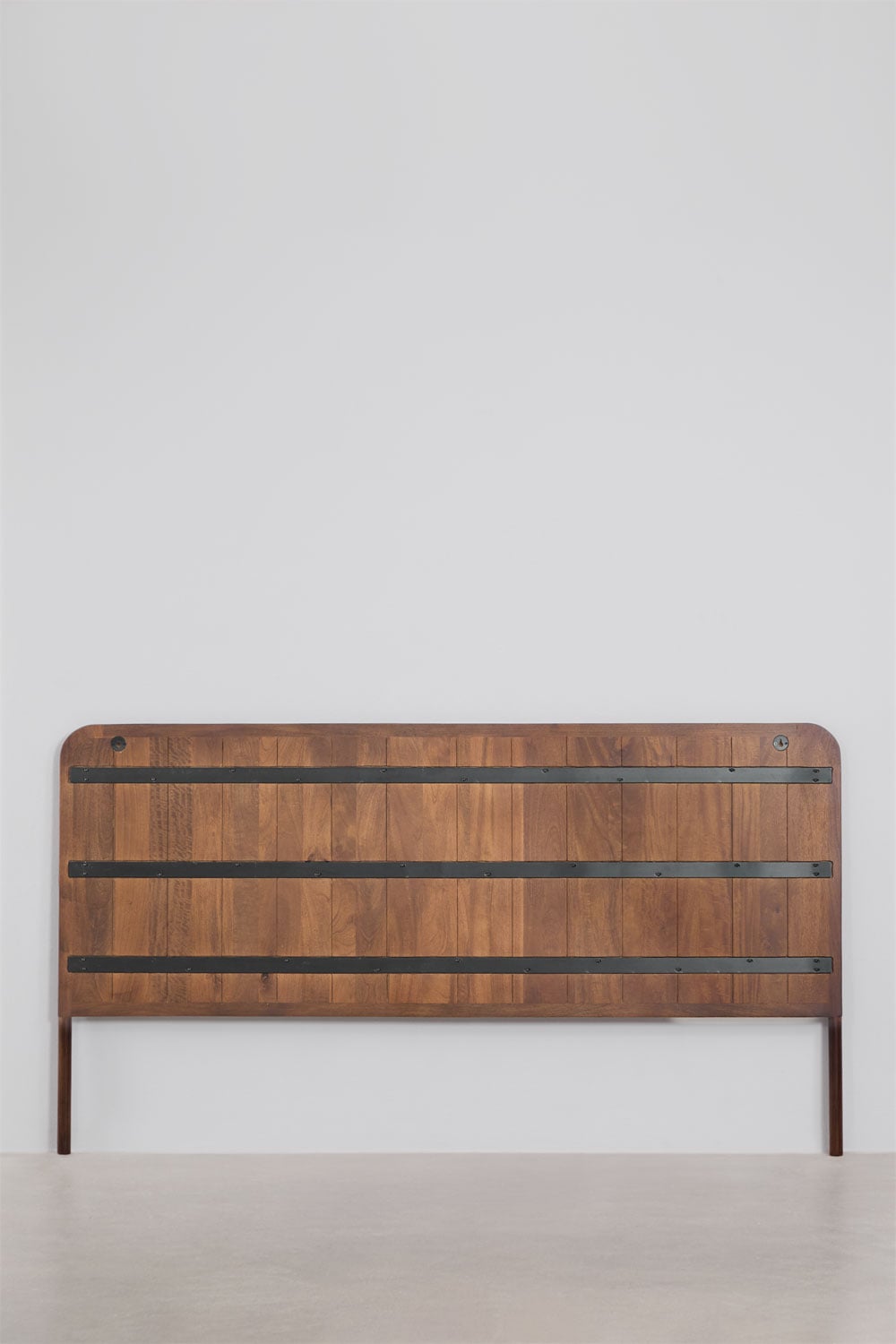 Dark mango wood headboard for 200 cm bed Maupaul, gallery image 5