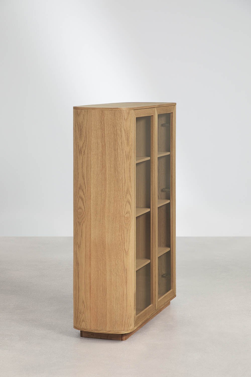 Walia display cabinet in MDF and tempered glass, gallery image 2