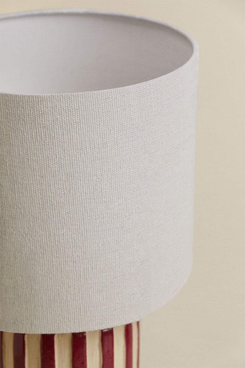 Araminta ceramic and linen table lamp, gallery image 3