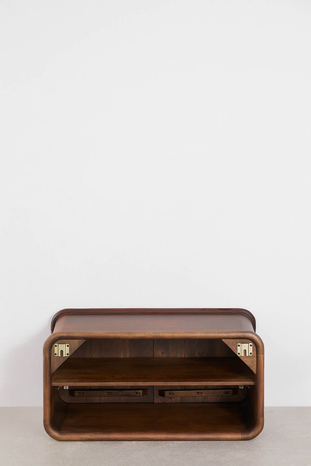 Maupaul mango wood suspended bathroom furniture set, gallery image 7