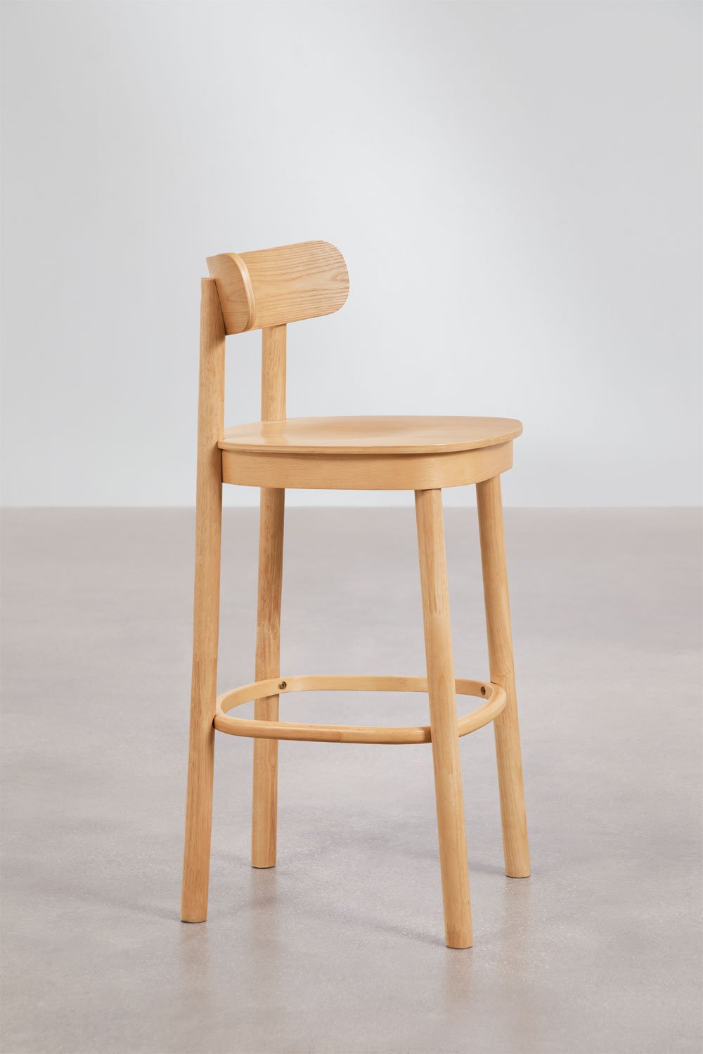 Pack of 2 tall wooden Taleri stools, gallery image 2