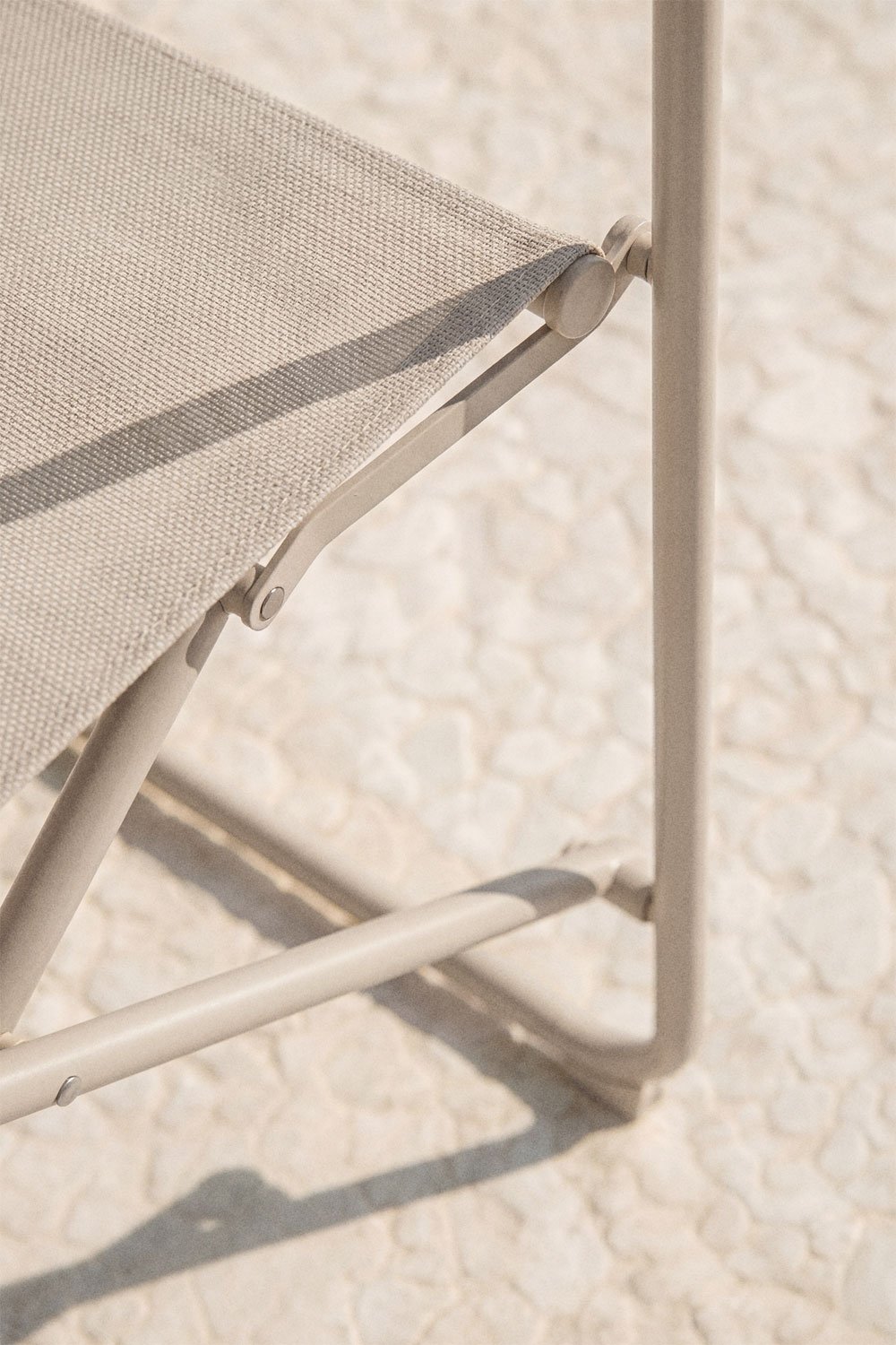 Pack of 4 folding director chairs for garden in Melida steel, gallery image 2