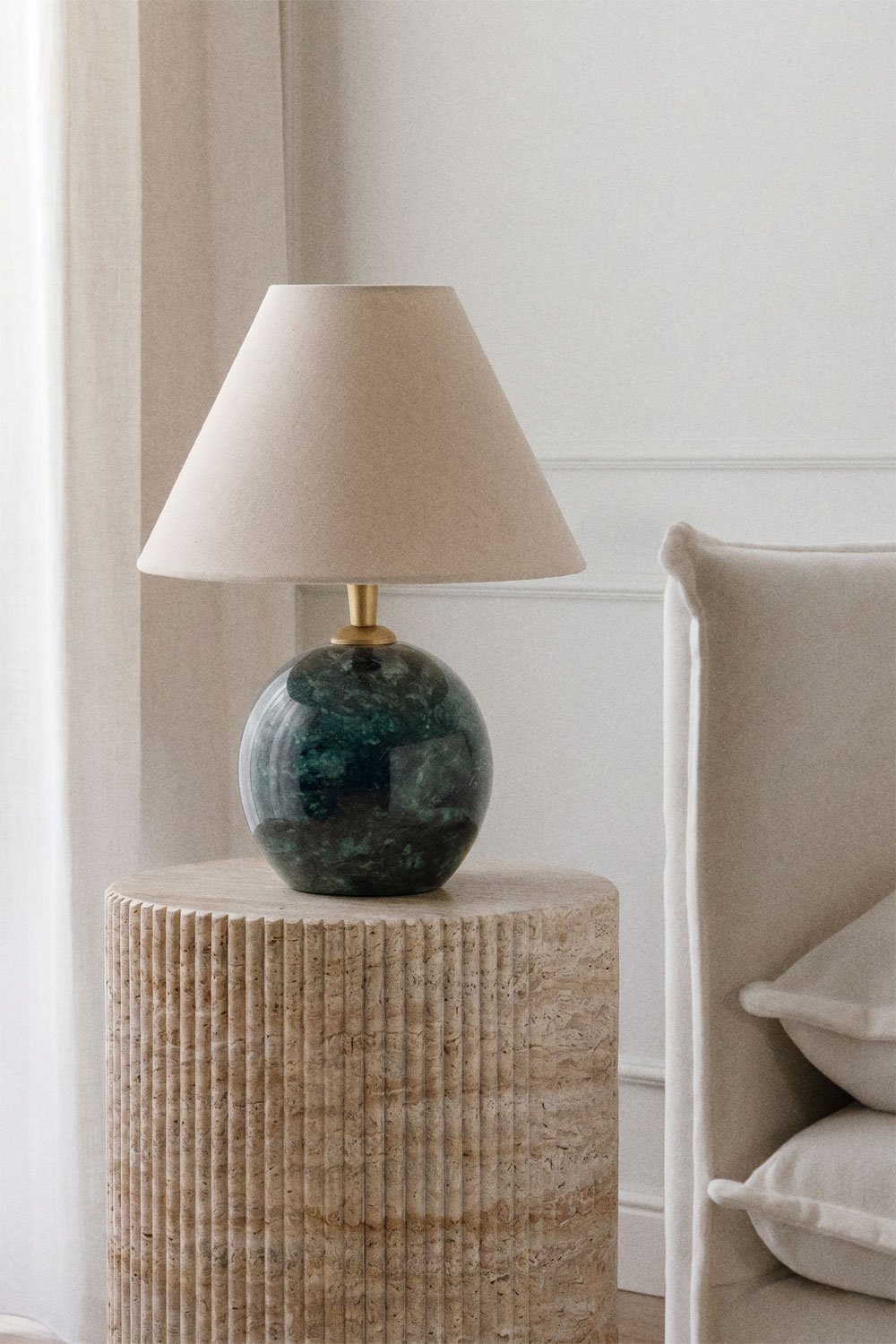 Marvexi natural stone table lamp, gallery image 1