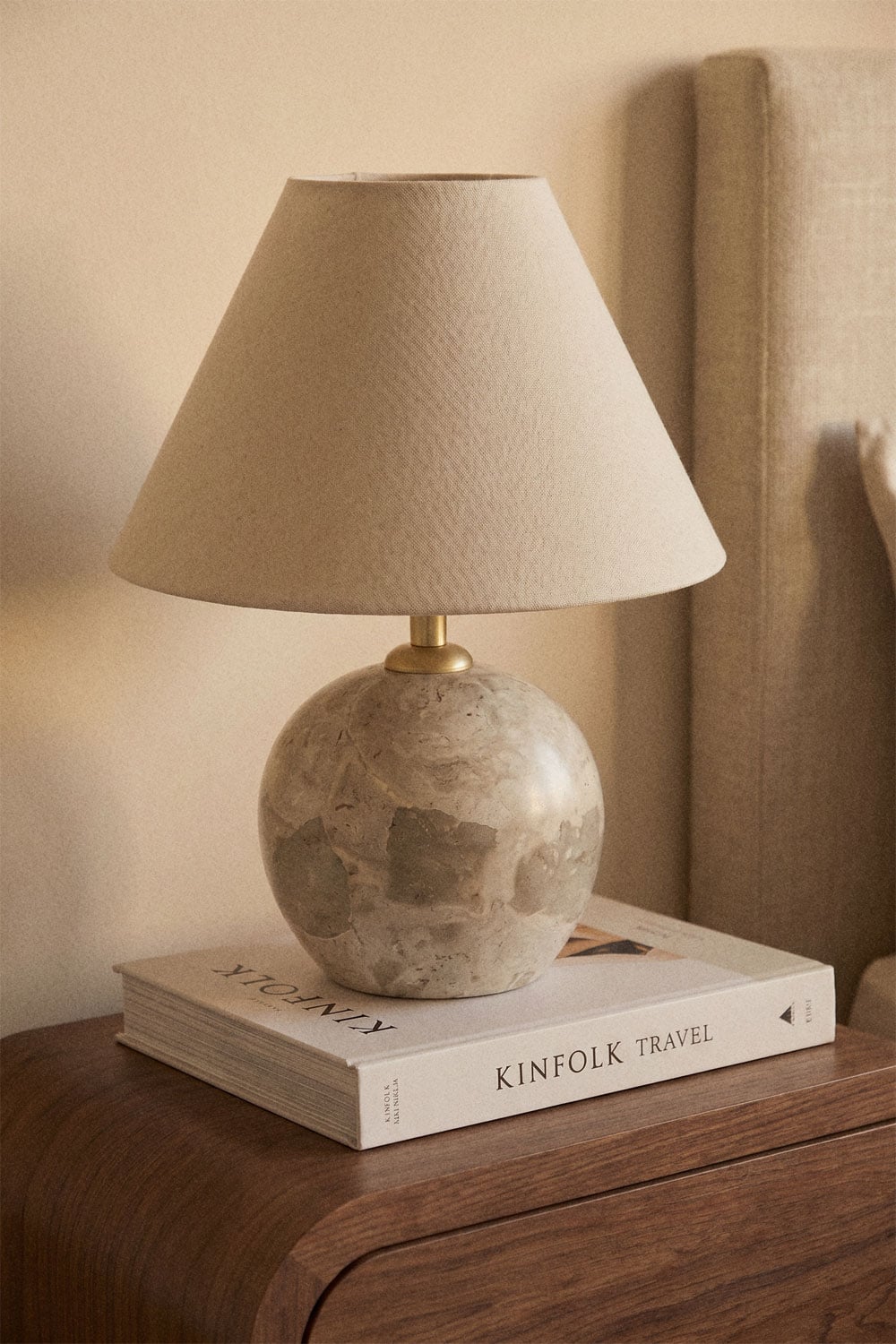 Marvexi natural stone table lamp, gallery image 1