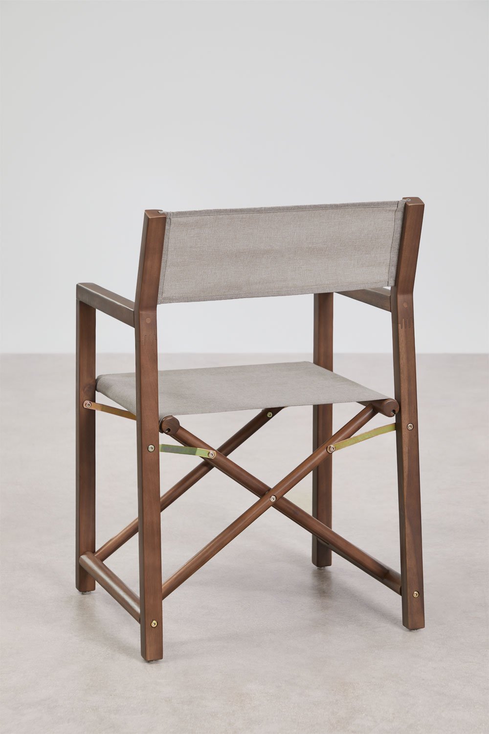 Pack of 4 folding director chairs in Rondonia acacia wood, gallery image 3