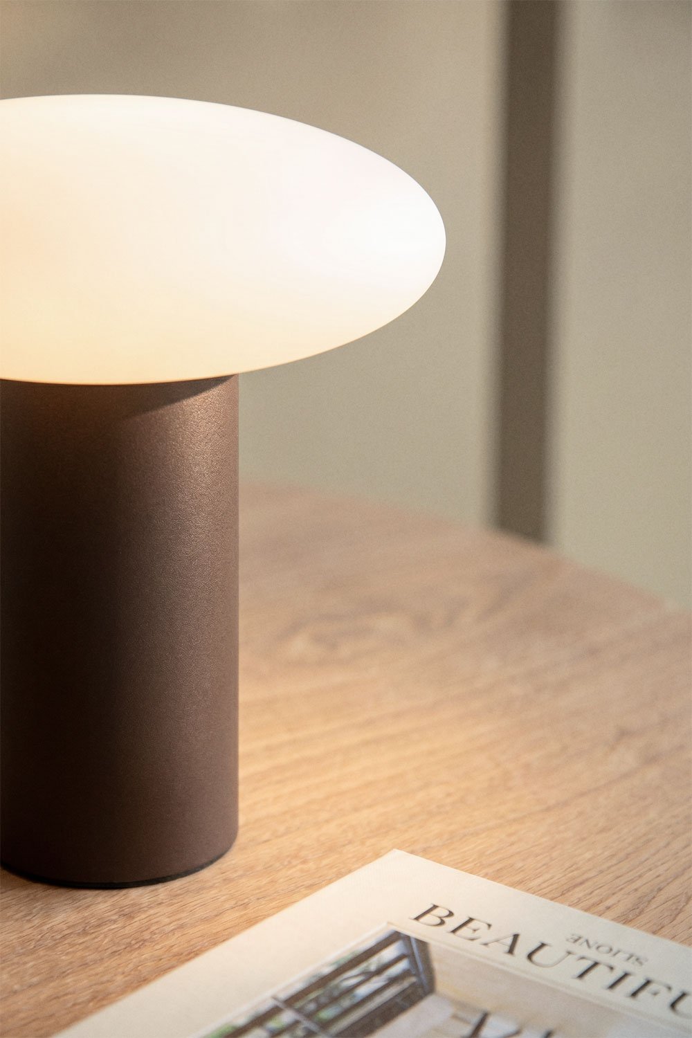 Wireless LED table lamp in iron Zosima, gallery image 2
