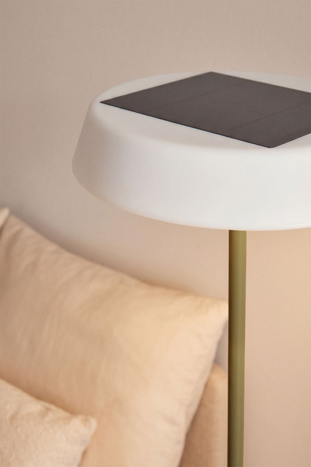 Ulenia wireless LED solar floor lamp in polyethylene and iron, gallery image 2