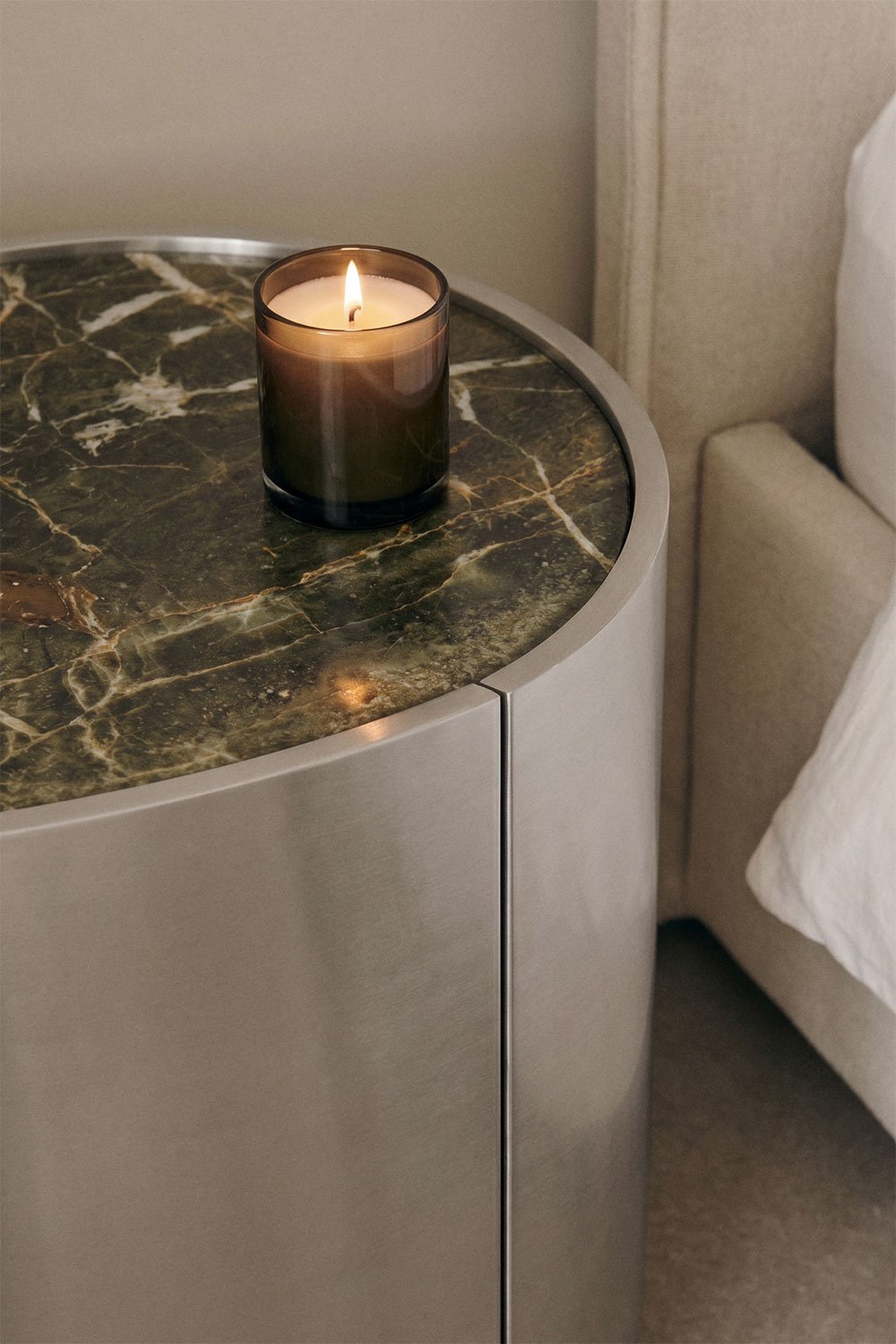 Luena 50x35 cm stainless steel nightstand, gallery image 2